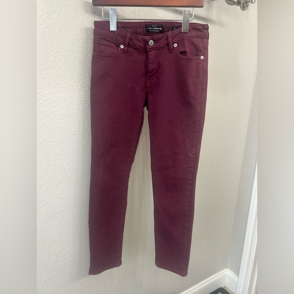 Lucky Brand Maroon Skinny Jeans